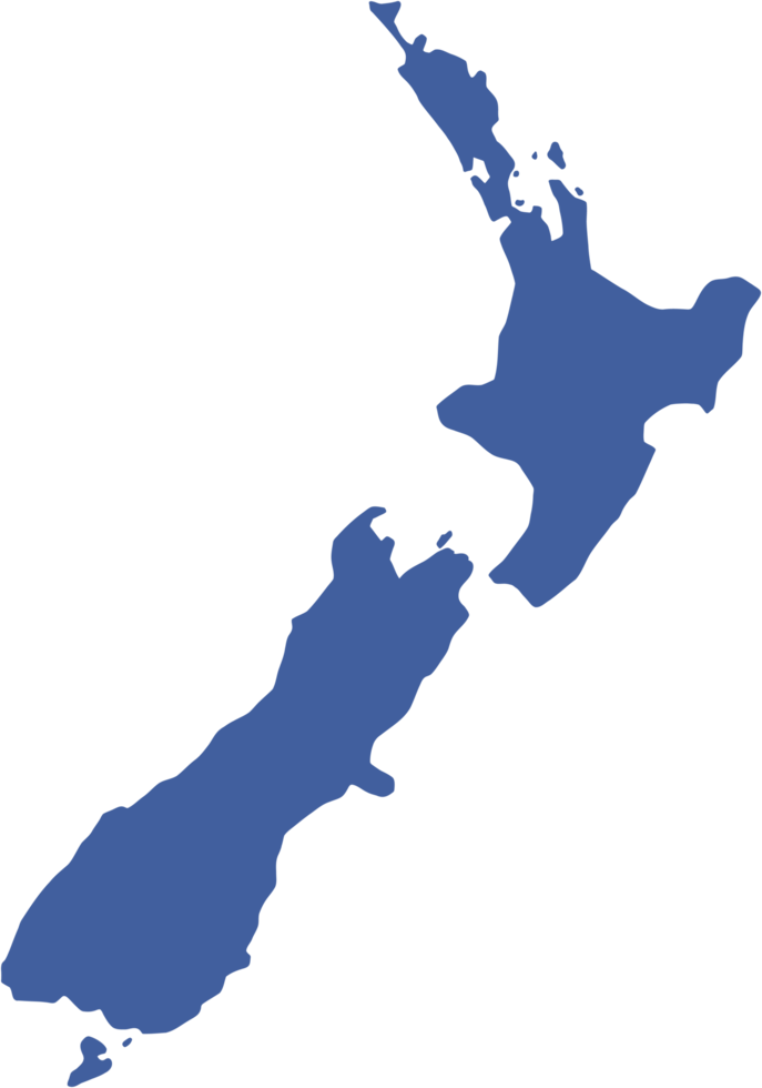 doodle freehand drawing of new zealand map. png