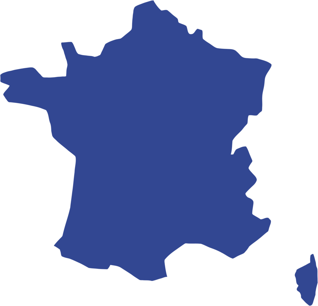 doodle desenho à mão livre do mapa da França. png