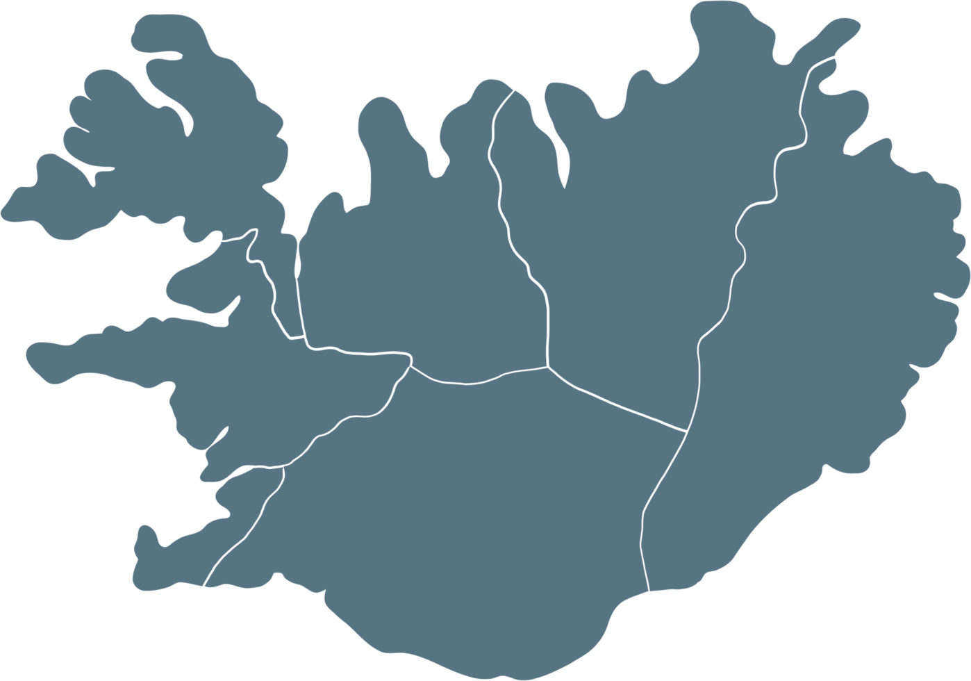 doodle freehand drawing of iceland map. png