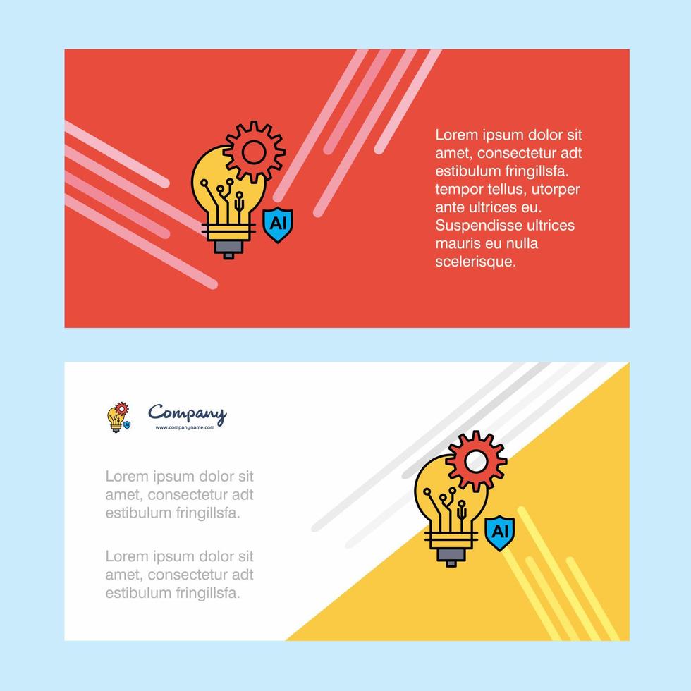 Bulb setting abstract corporate business banner template horizontal advertising business banner vector