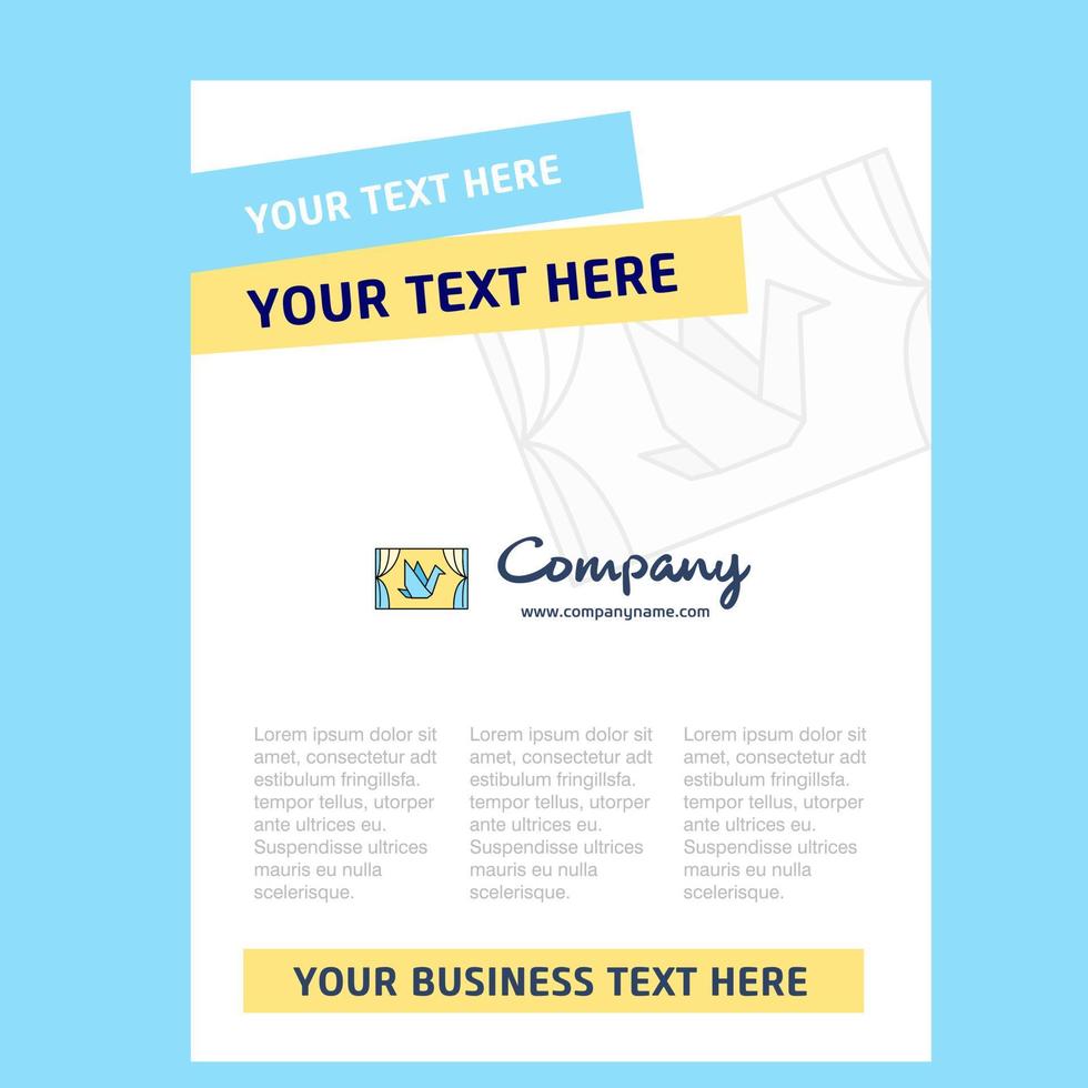 Window Title Page Design for Company profile annual report presentations leaflet Brochure Vector Background