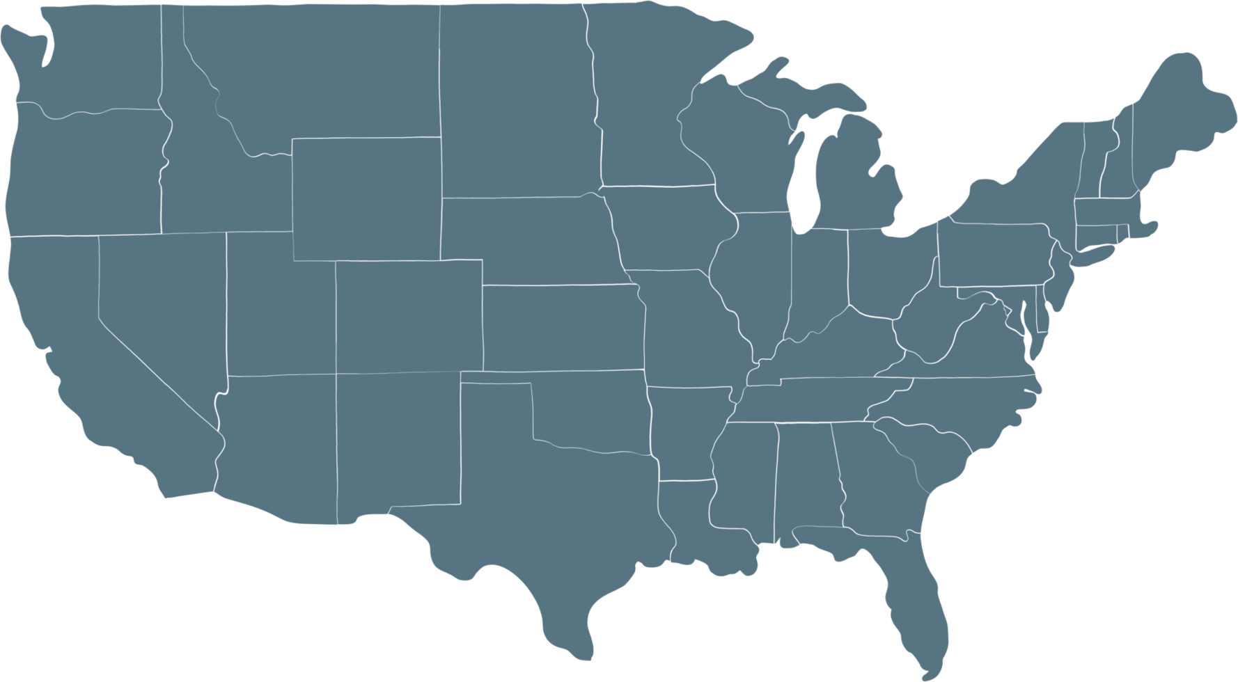 United States of America political - United States Of America Political Map Freehand Drawing Free Png 