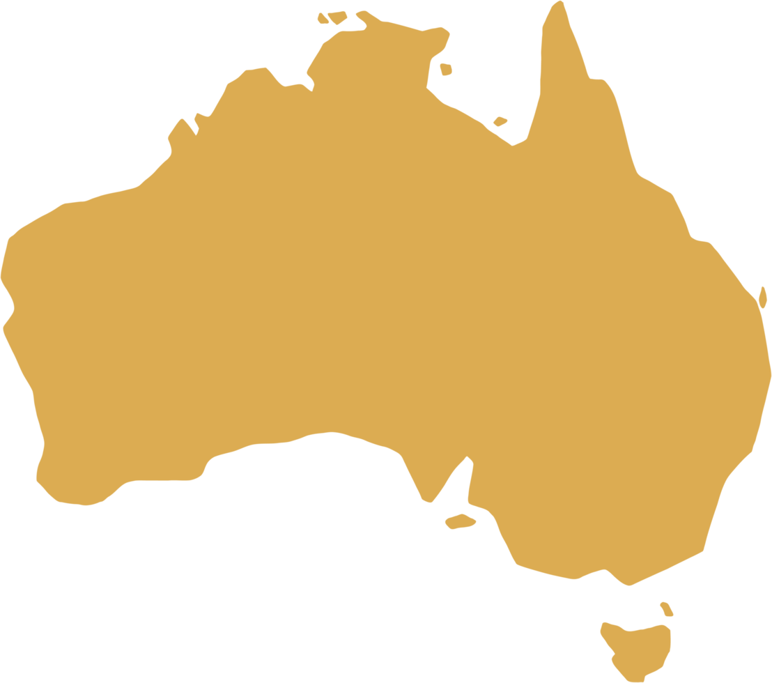 doodle freehand drawing of australia map. png