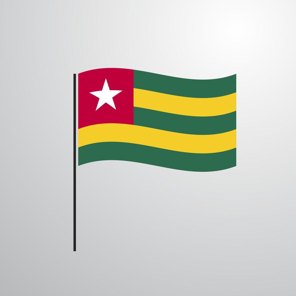 Togo waving Flag vector