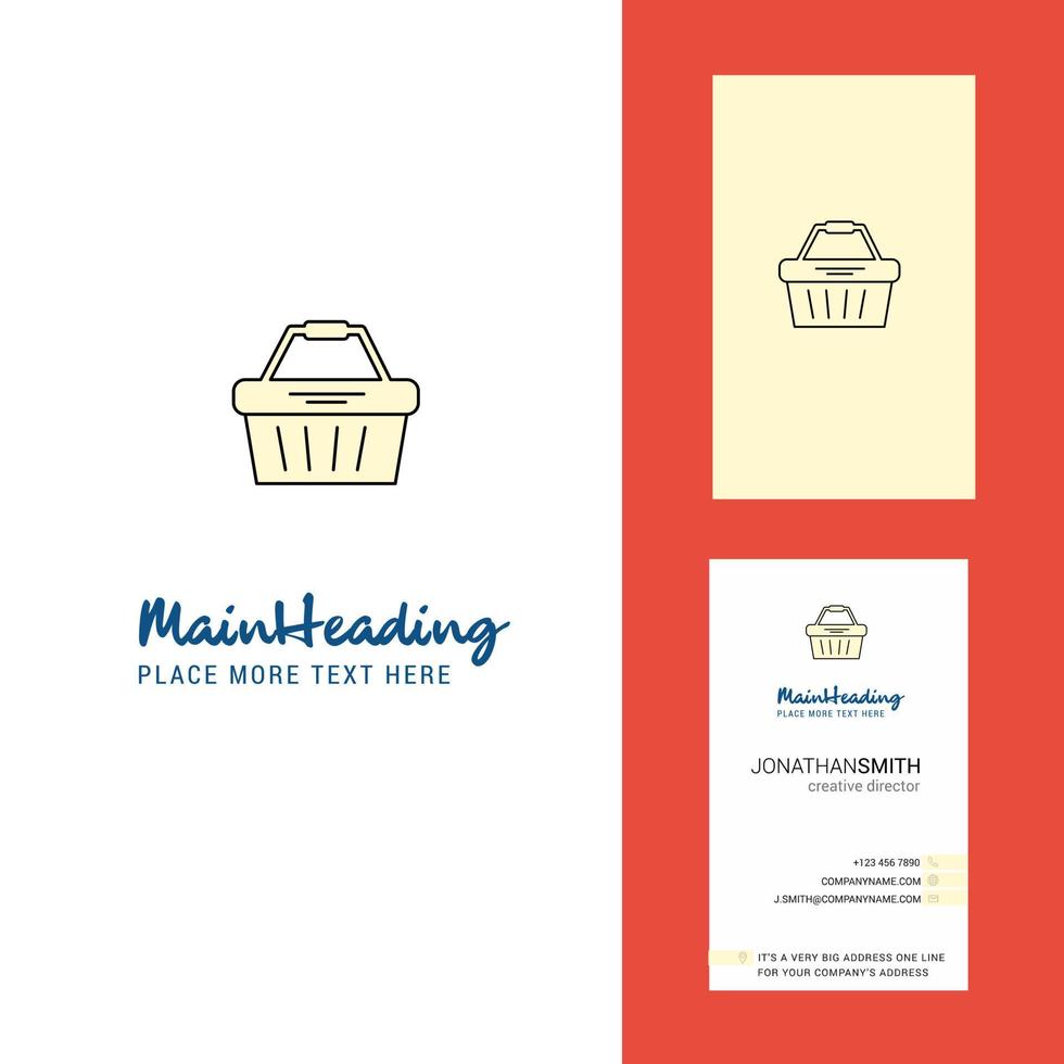 Basket Creative Logo and business card vertical Design Vector