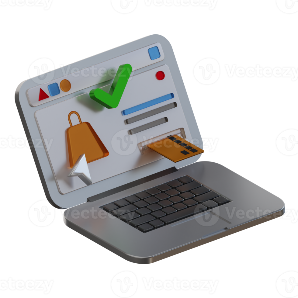 3d success payment from internet using credit card png