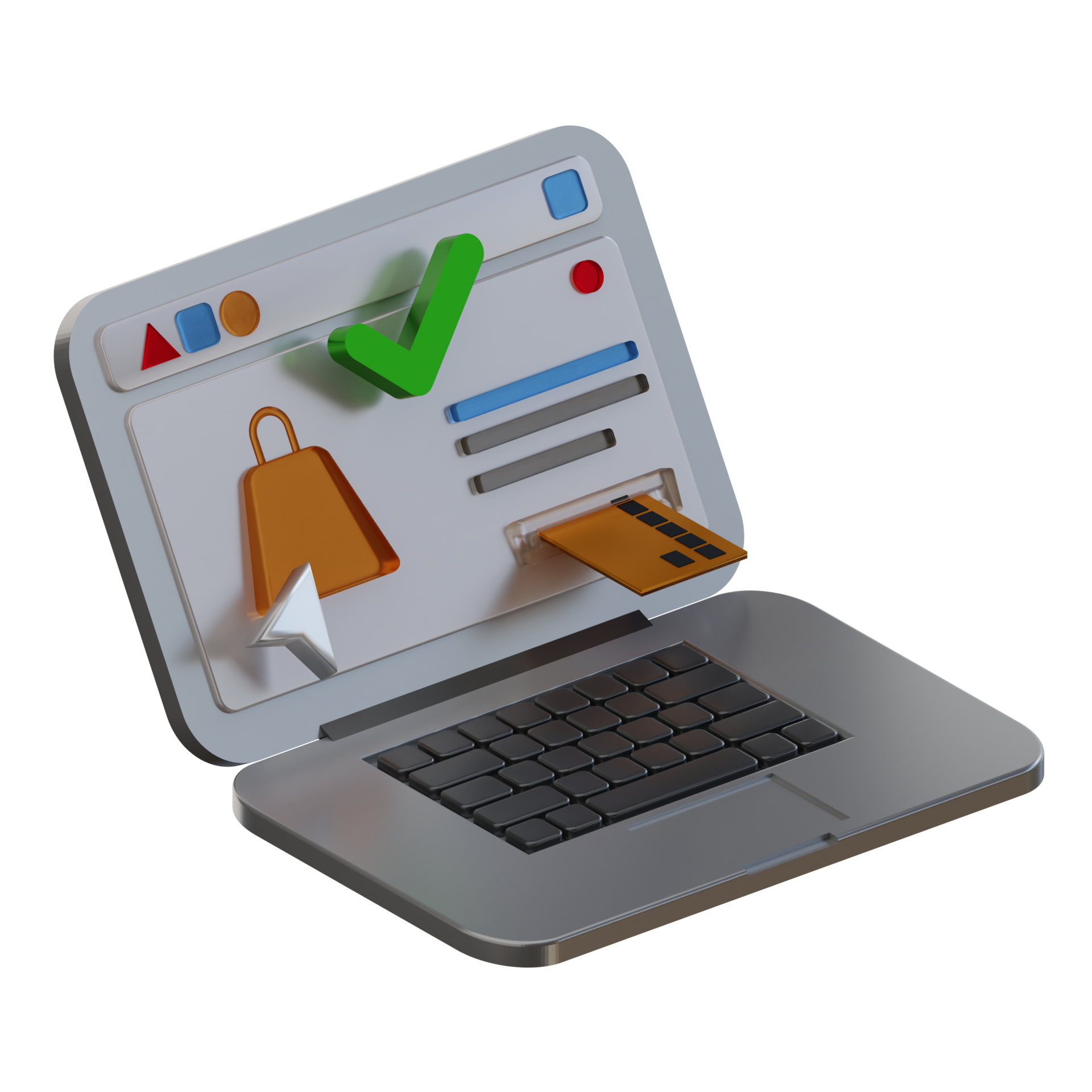 3d-success-payment-from-internet-using-credit-card-14220135-png