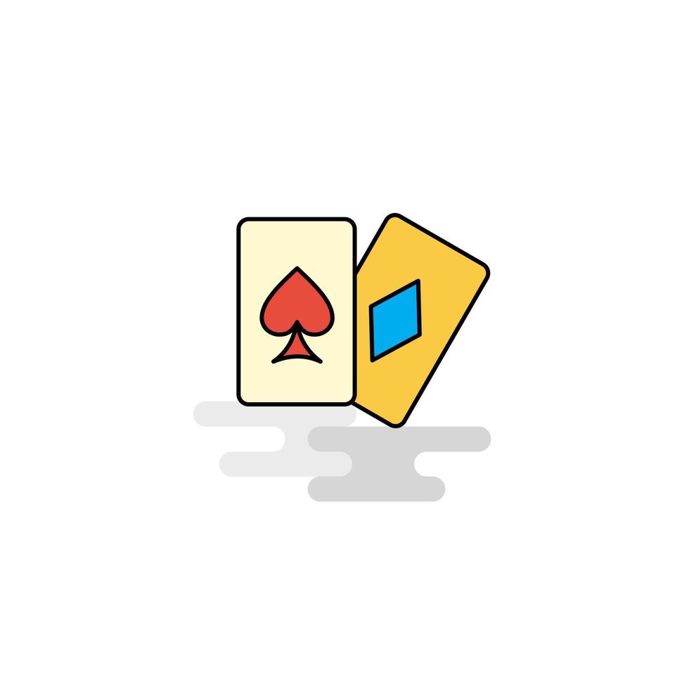 Flat Poker Icon Vector