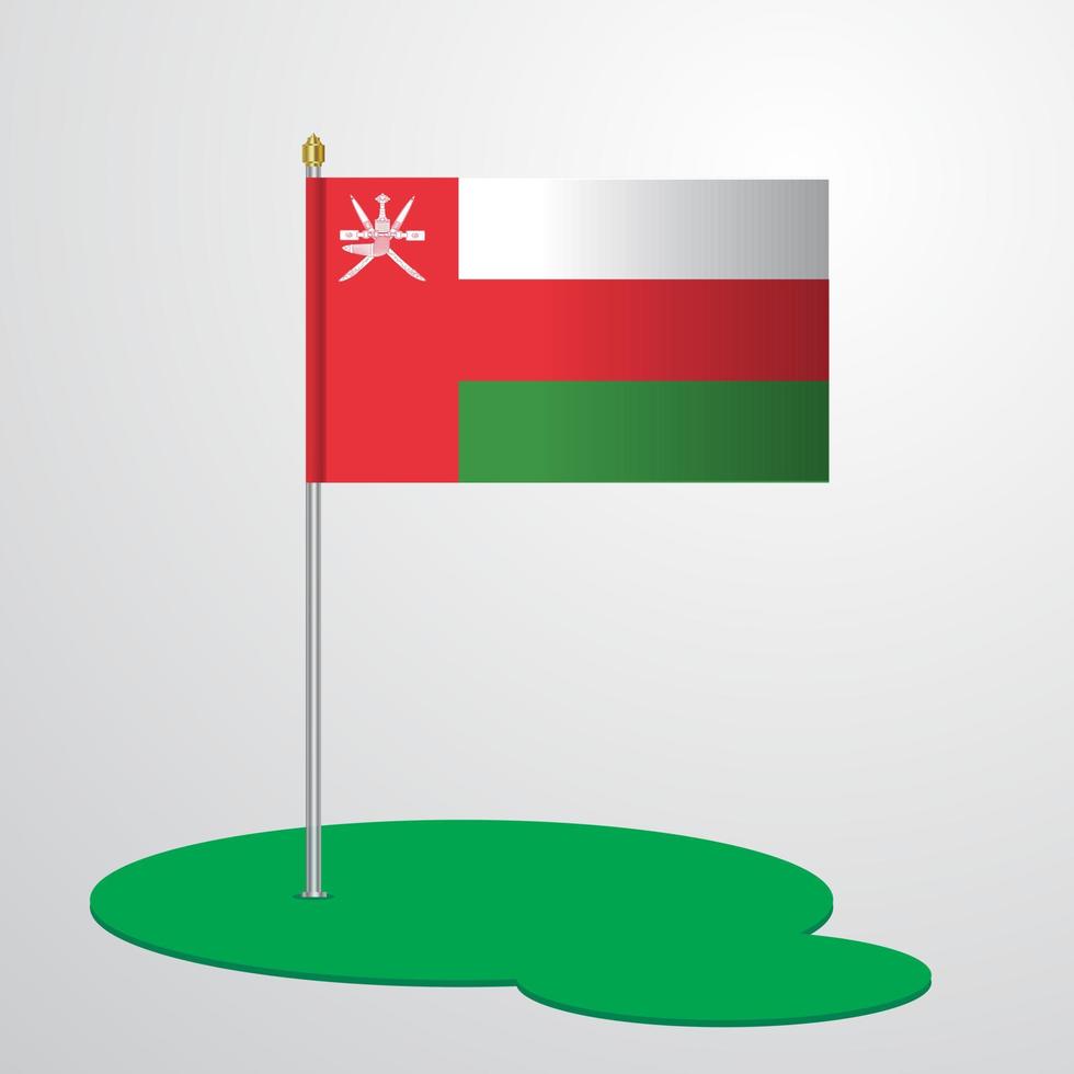 Oman Flag Pole vector