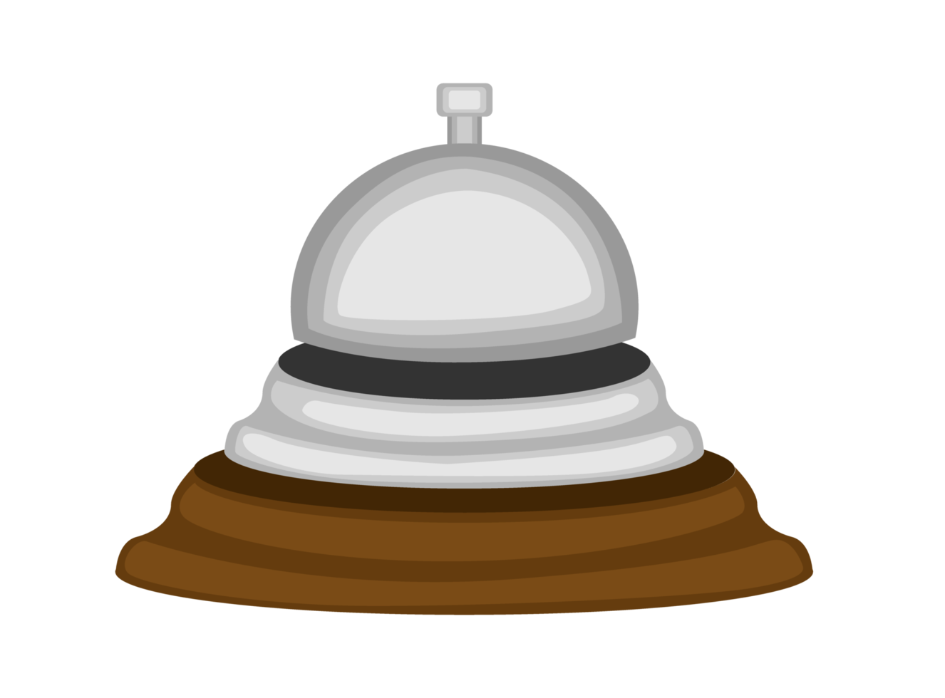 Silver Colored Bell Illustration png