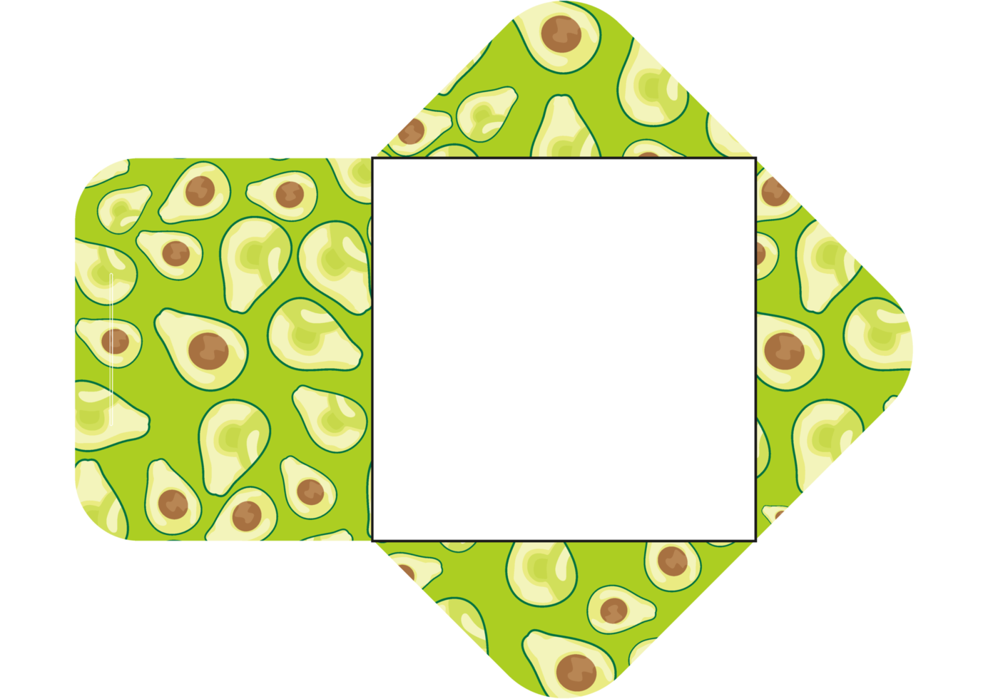 Envelope Design with Avocado Theme png