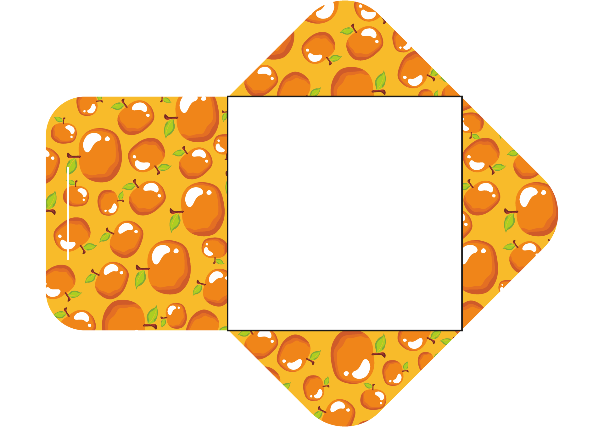 Envelope Design with Orange Fruit Theme 14220375 PNG