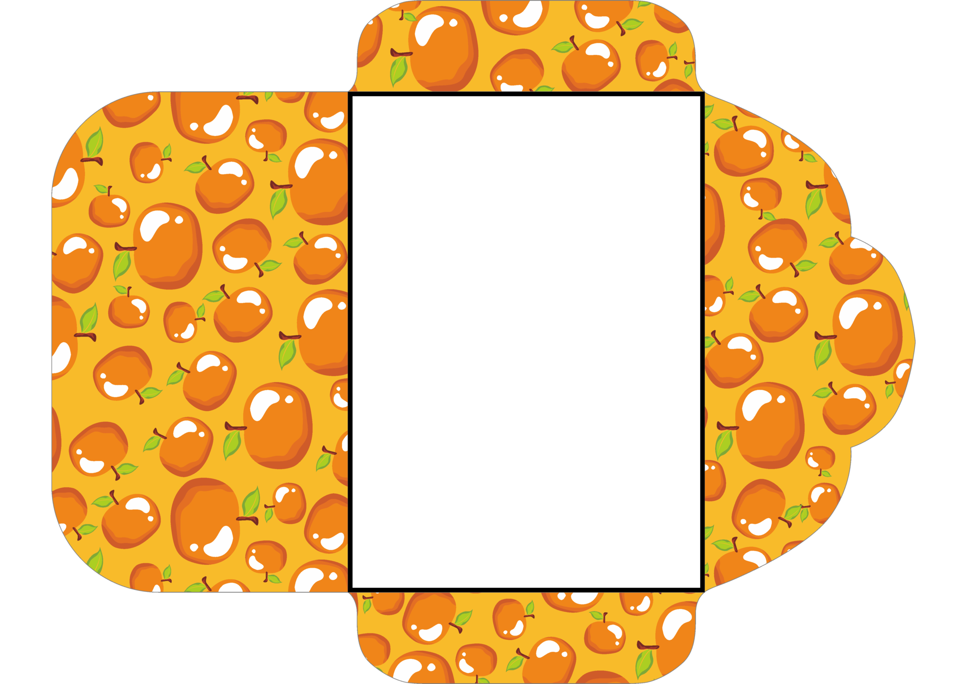 Envelope Design with Orange Fruit Theme 14220380 PNG