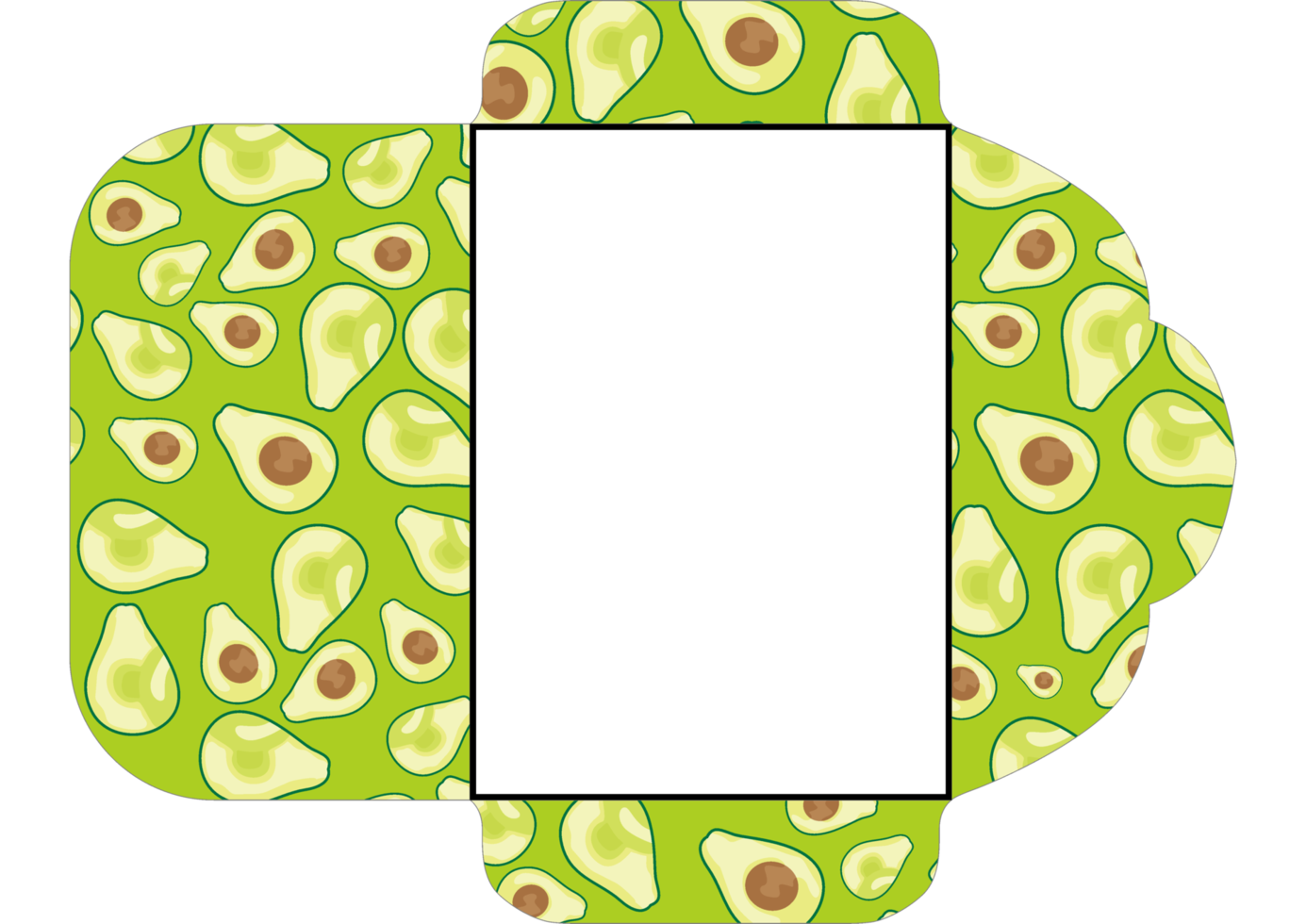 Envelope Design with Avocado Theme png