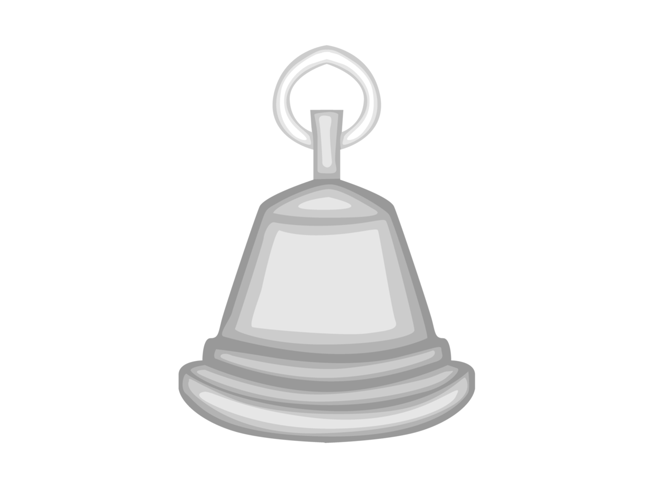 ilustración de campana de color plateado png