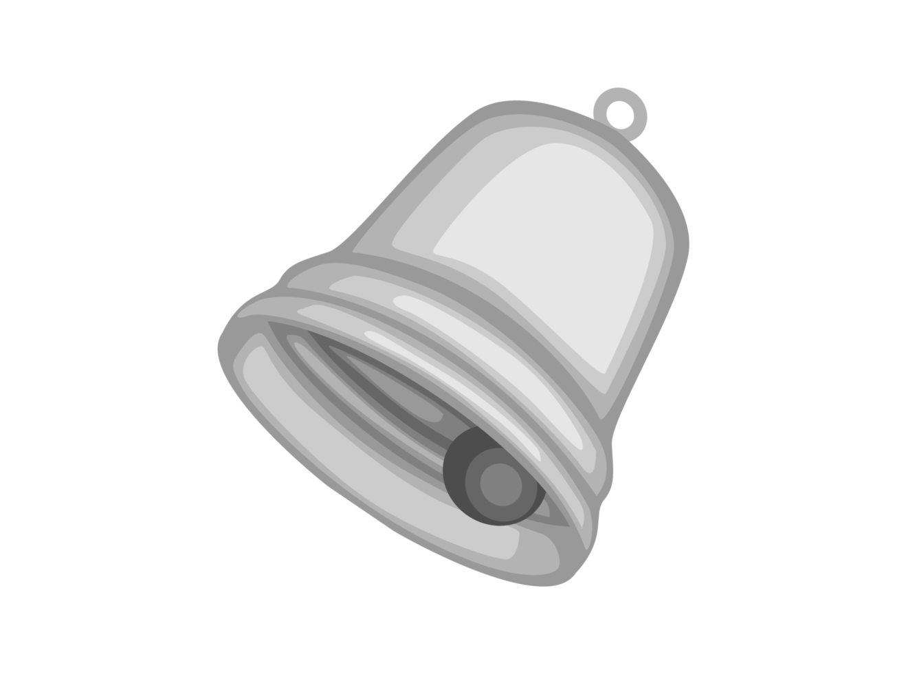 Silver Colored Bell Illustration png