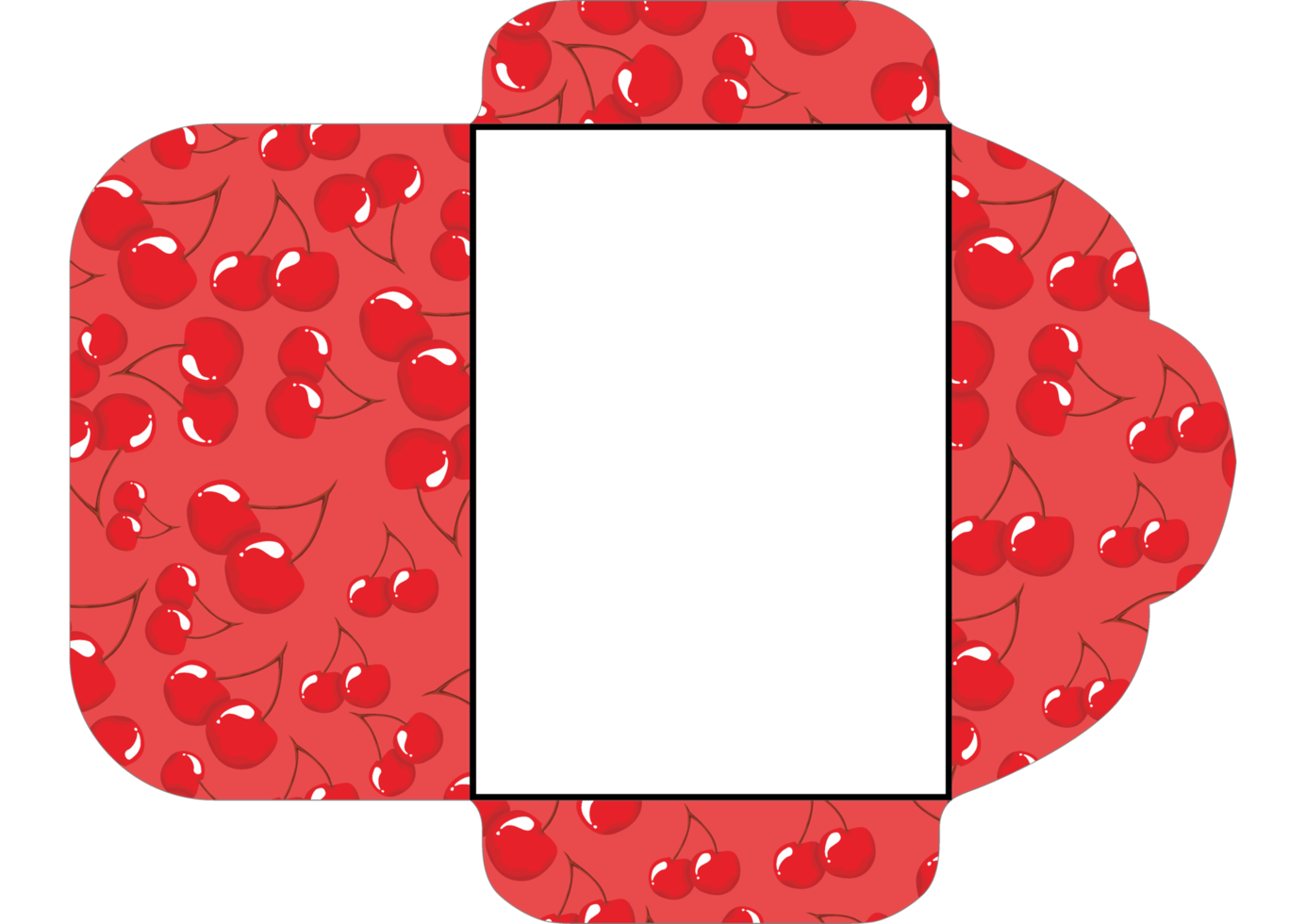 Envelope Design with Cherry Theme png