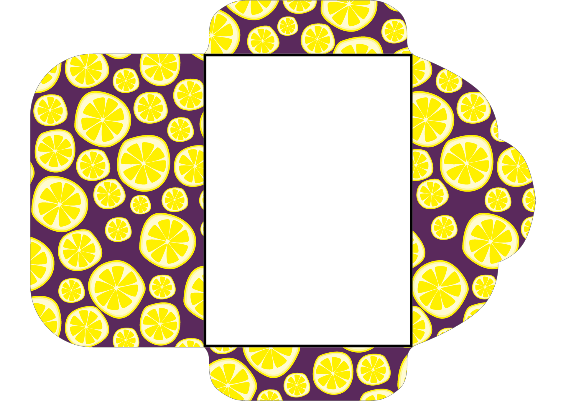 Envelope Design with Lemon Fruit Theme 14220561 PNG