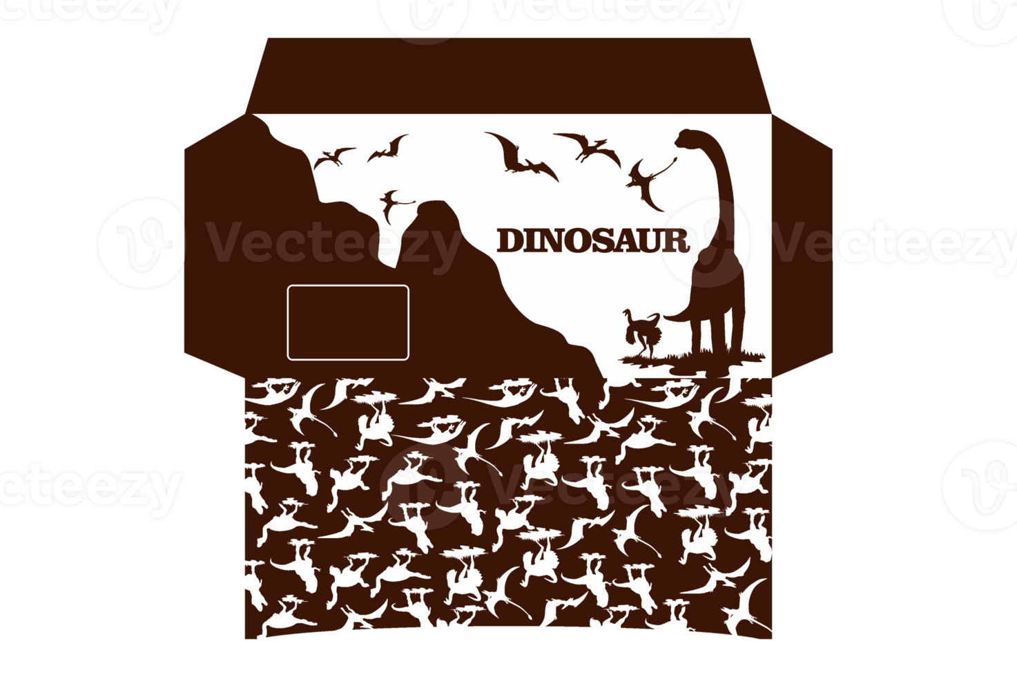 Envelope Design with Dinosaur Theme png