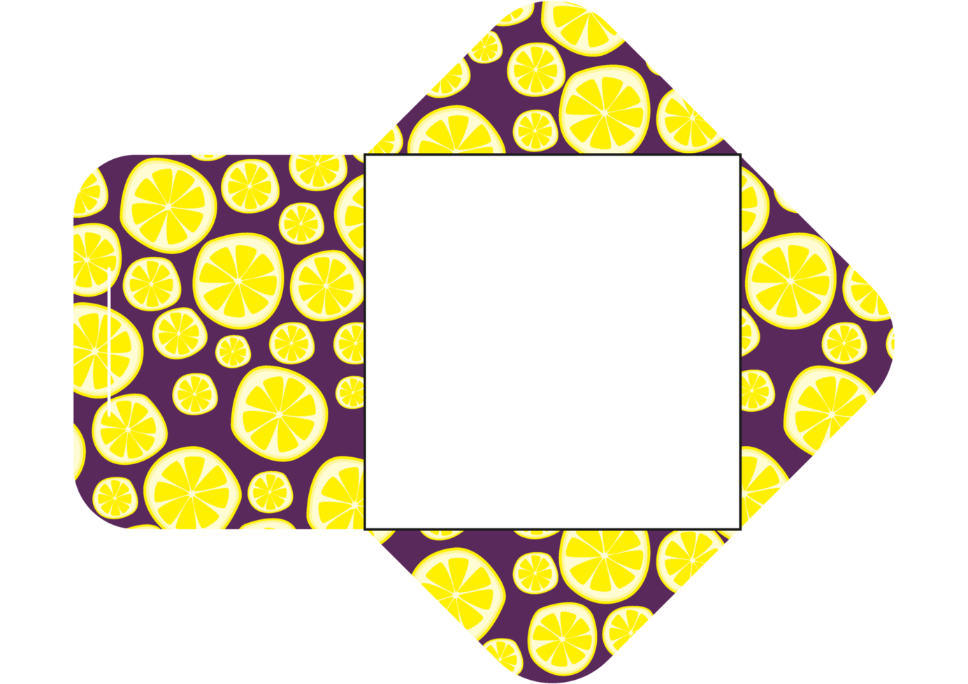 Envelope Design with Lemon Theme png