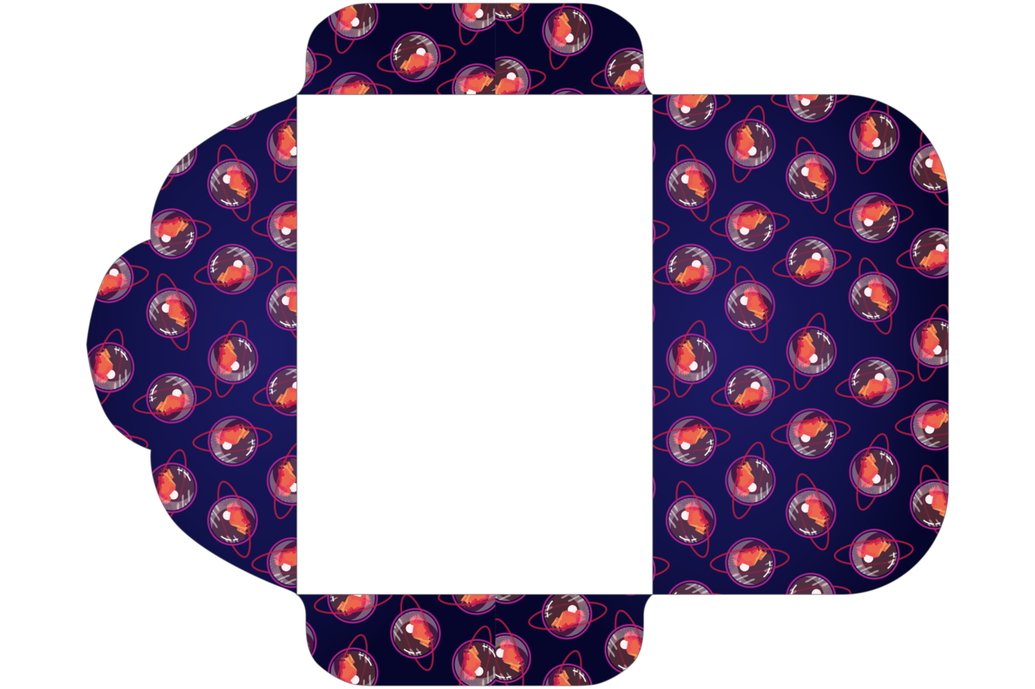 Envelope Design with the Theme of Planets in Outer Space png