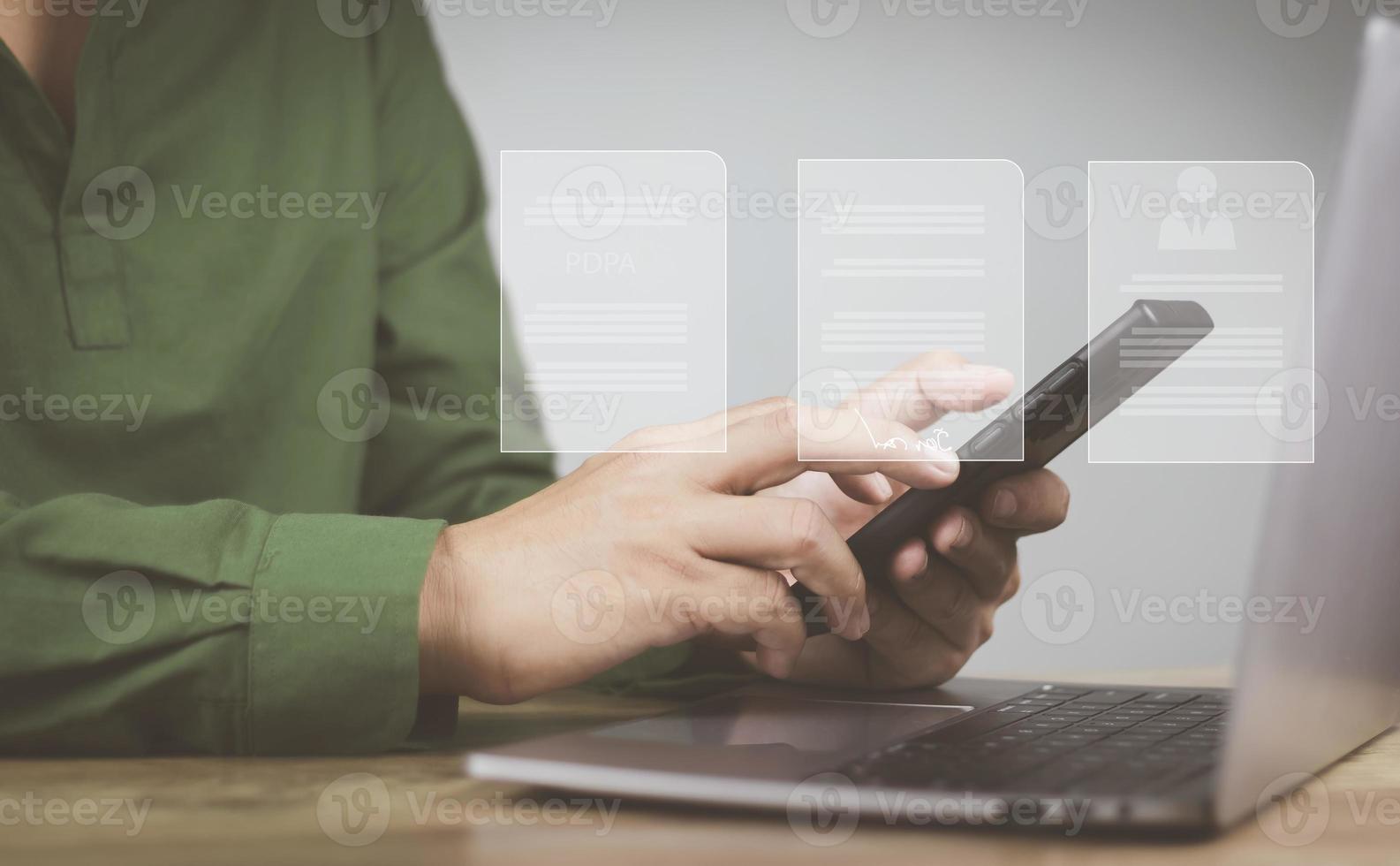 Document Management System dms concept, a comprehensive document management system in digital form, helps to store, manage, track documents in electronic documents photo