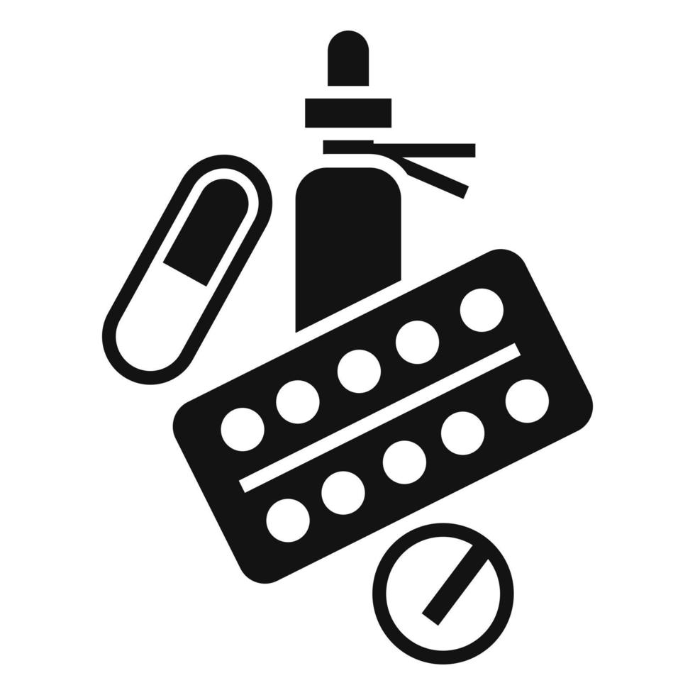 Medicine drugs icon, simple style vector