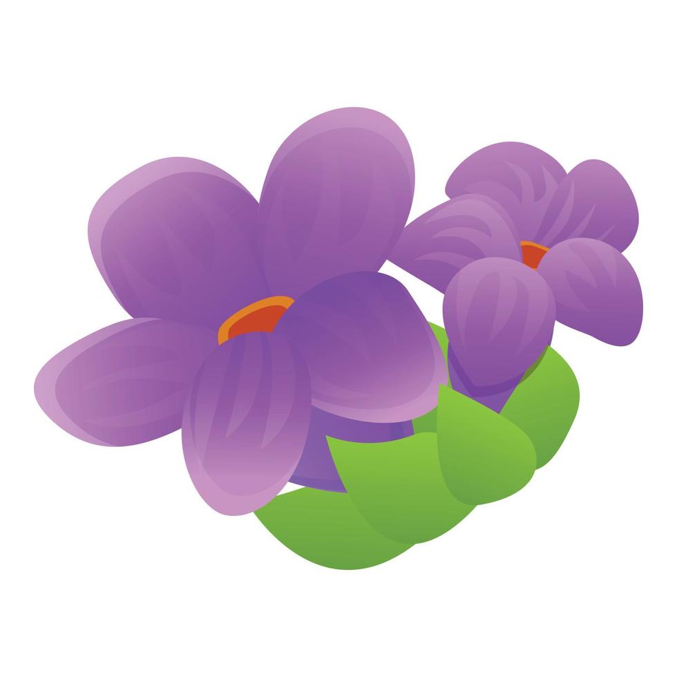 Lavender flower icon, cartoon style vector