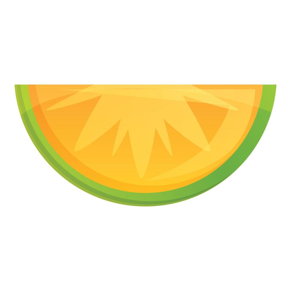 Slice of lime icon, cartoon style vector