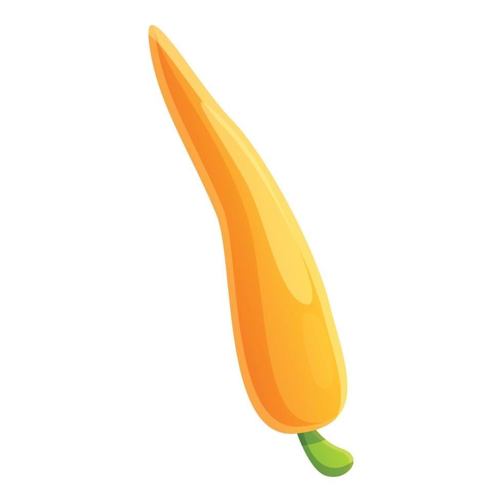 icono de pimiento amarillo, estilo de dibujos animados vector