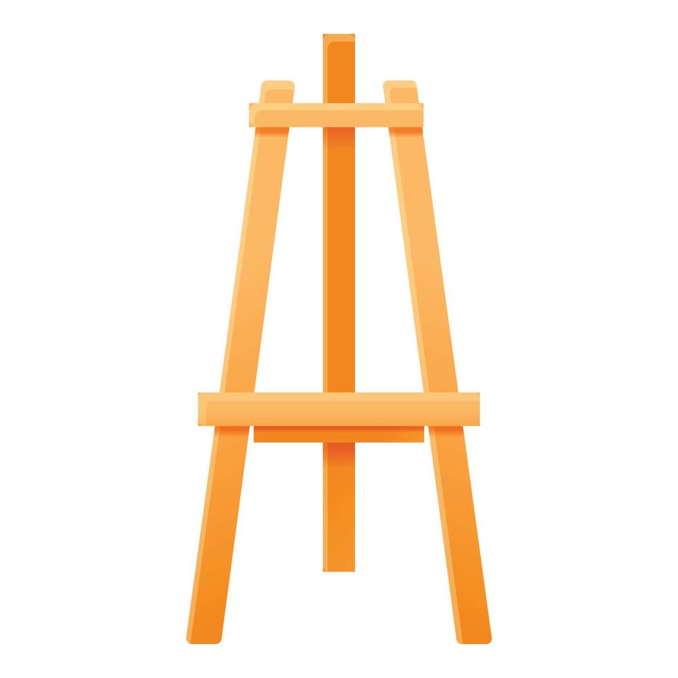 Easel stand icon, cartoon style vector
