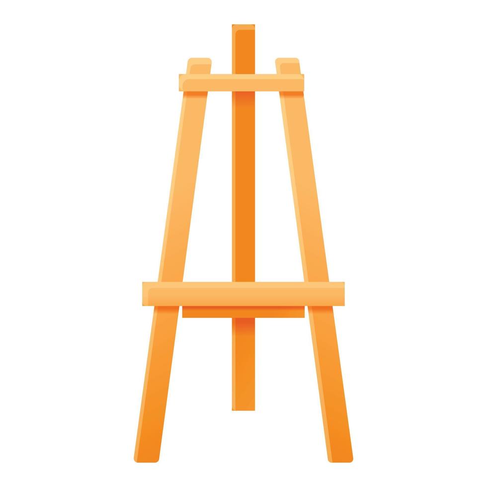 Easel stand icon, cartoon style vector