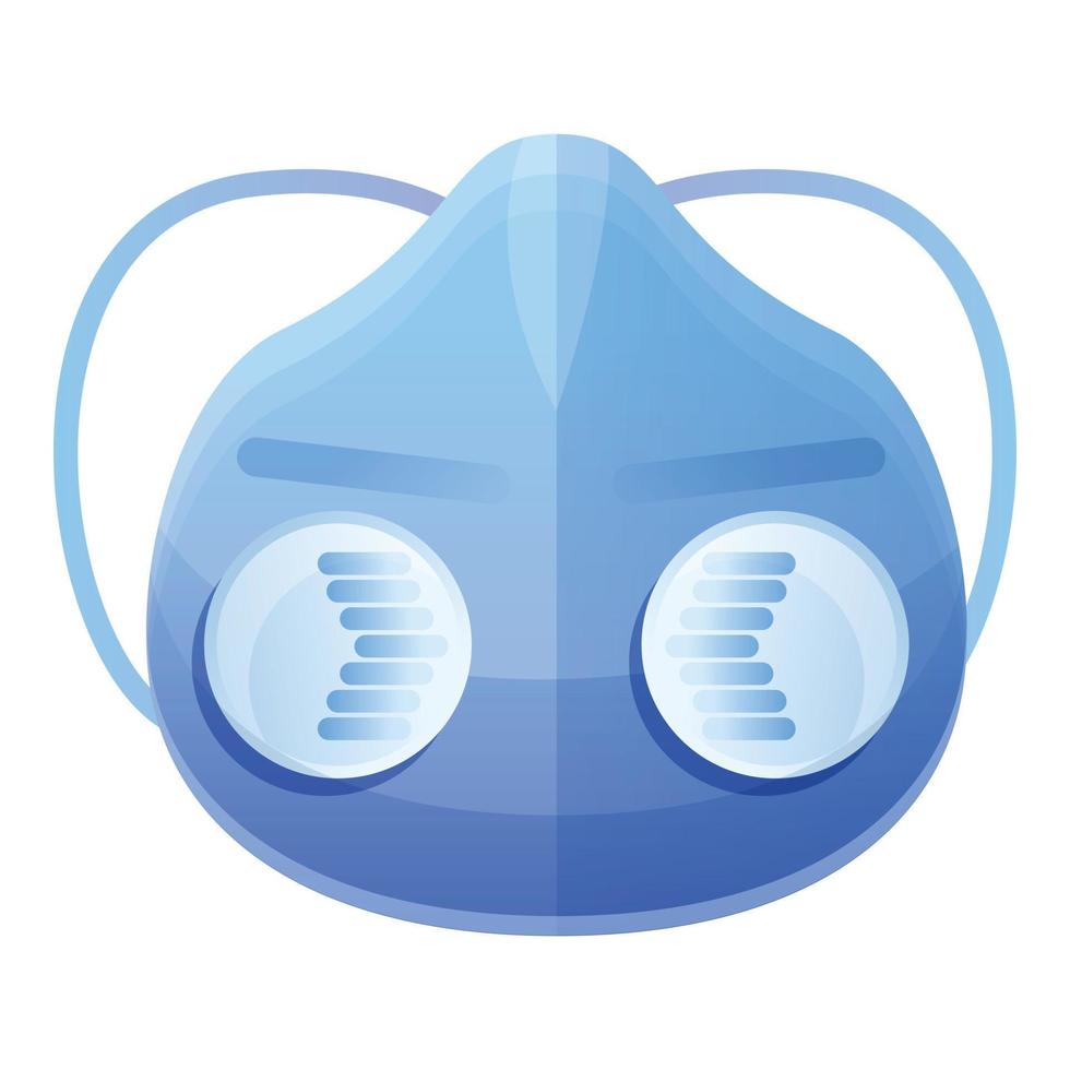 Air medical mask icon, cartoon style vector