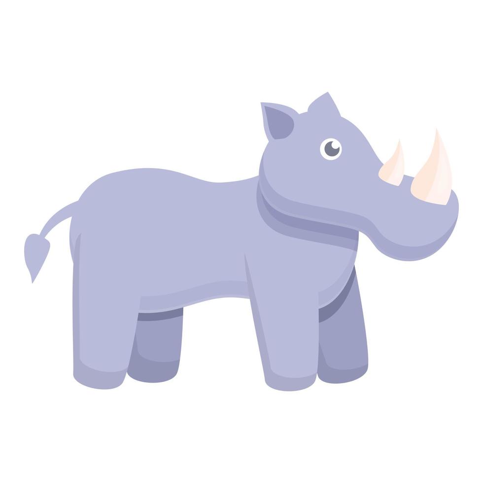 Rhino icon, cartoon style vector