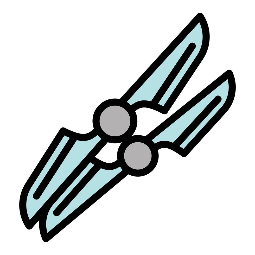 Plastic propeller icon, outline style vector