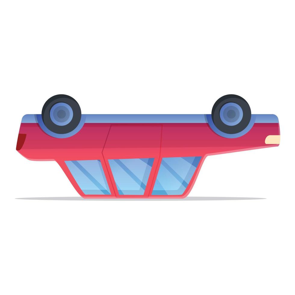 Wreck car icon, cartoon style vector