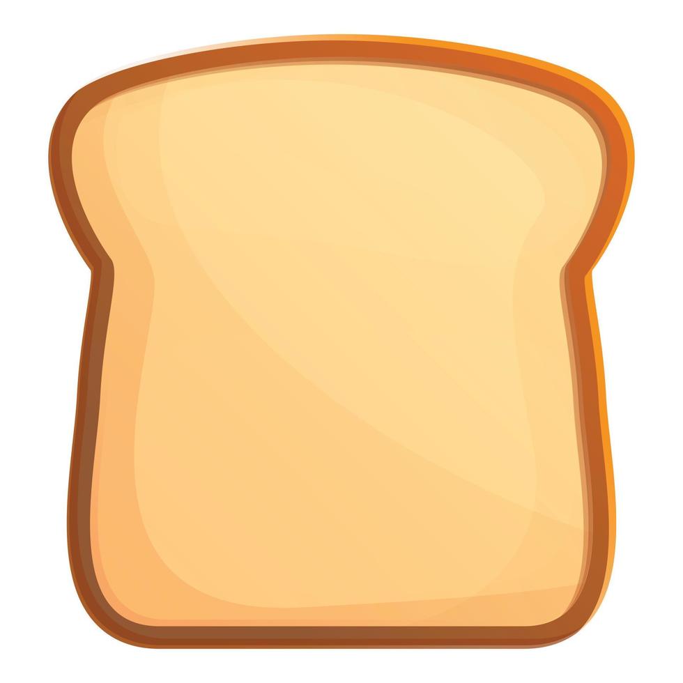 Bread toast icon, cartoon style vector