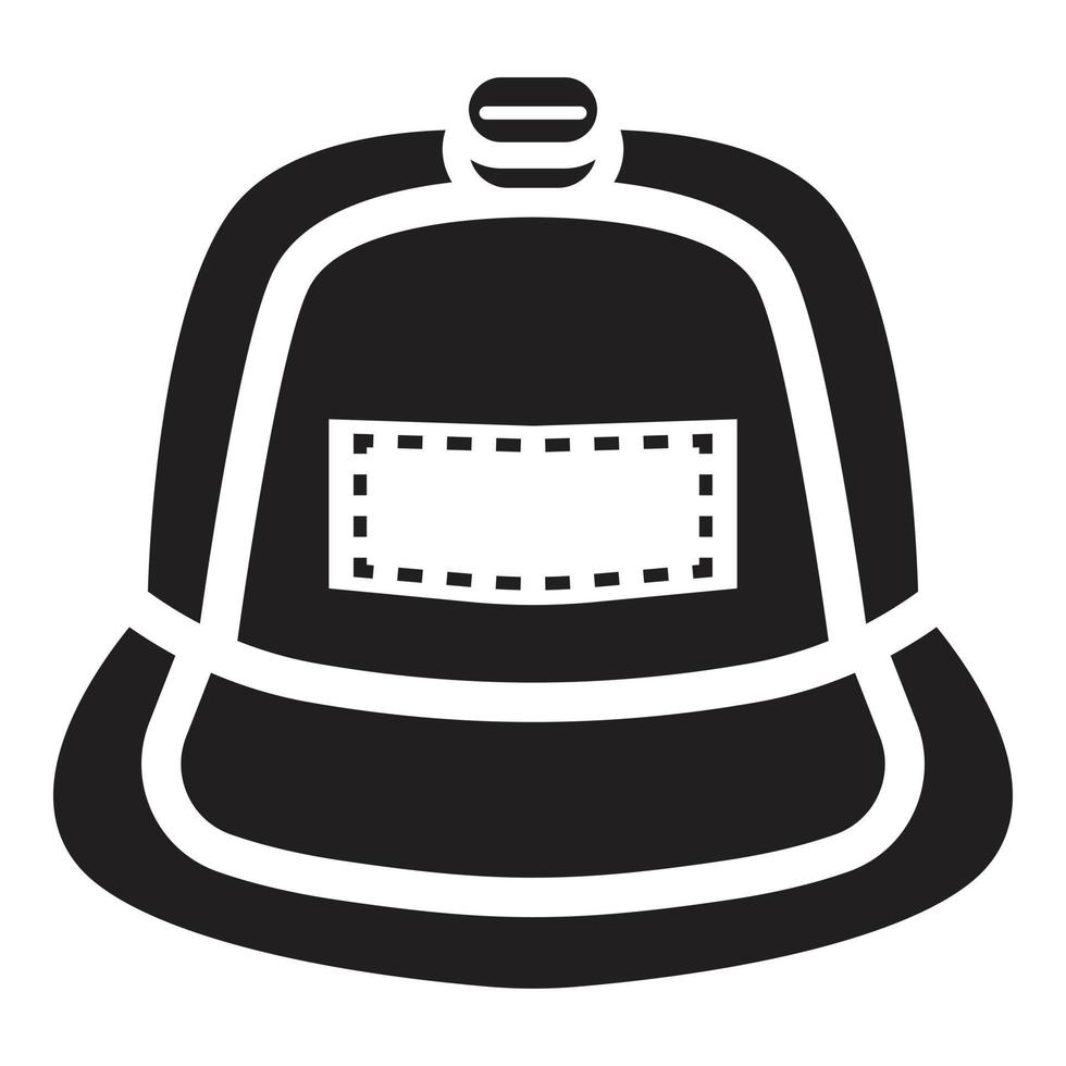 icono de gorra de rap, estilo simple vector