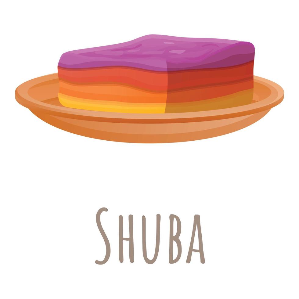 Shuba icon, cartoon style vector