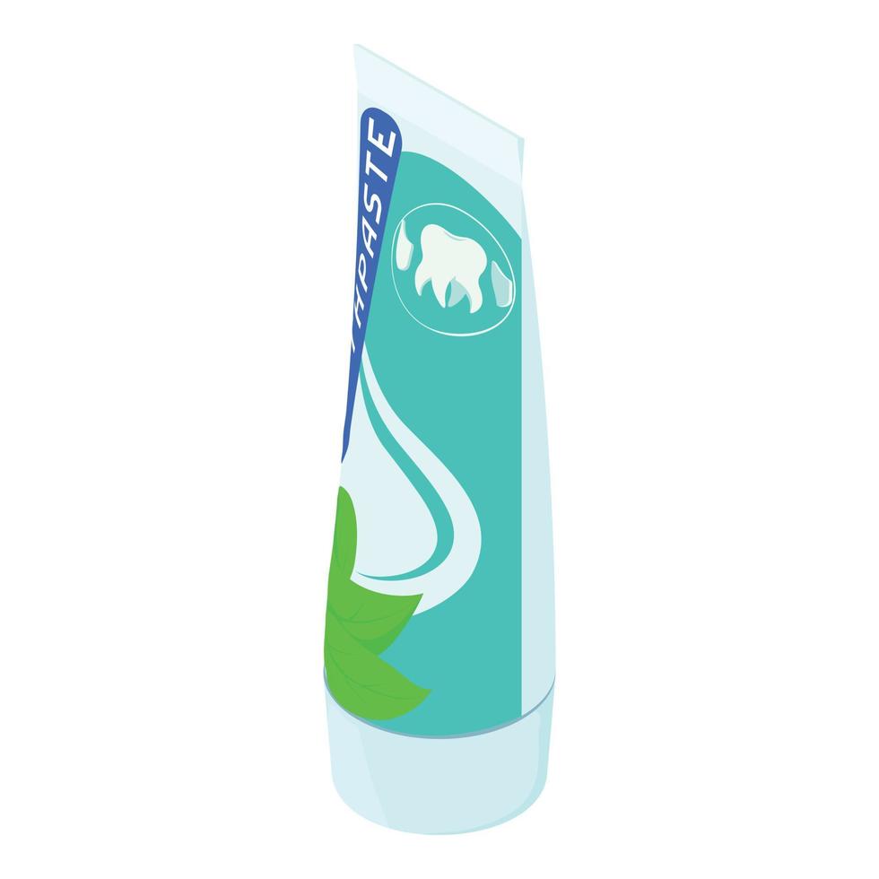 Mint toothpaste icon, isometric style vector