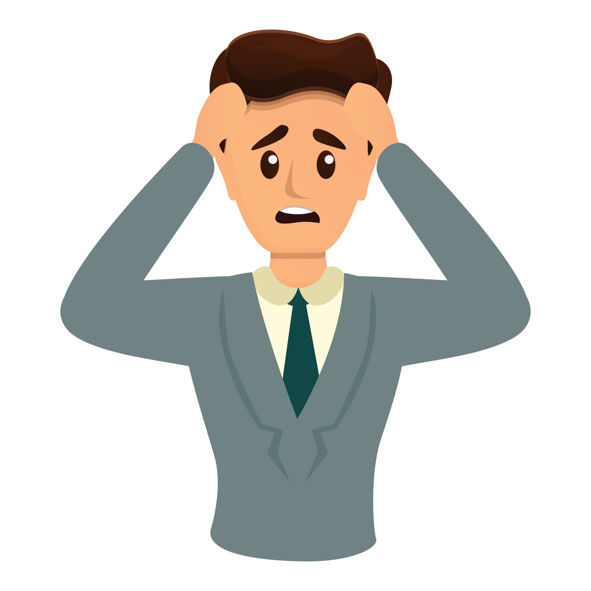 Office manager stress icon, cartoon style 14221442 Vector Art at Vecteezy