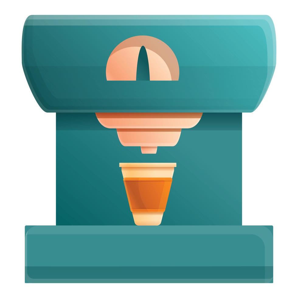 Capsule coffee machine icon, cartoon style vector