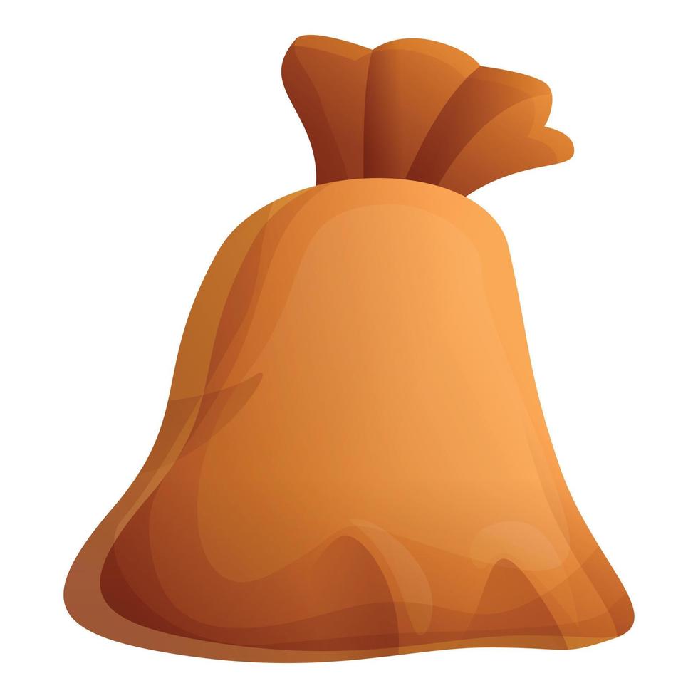 Sack icon, cartoon style vector
