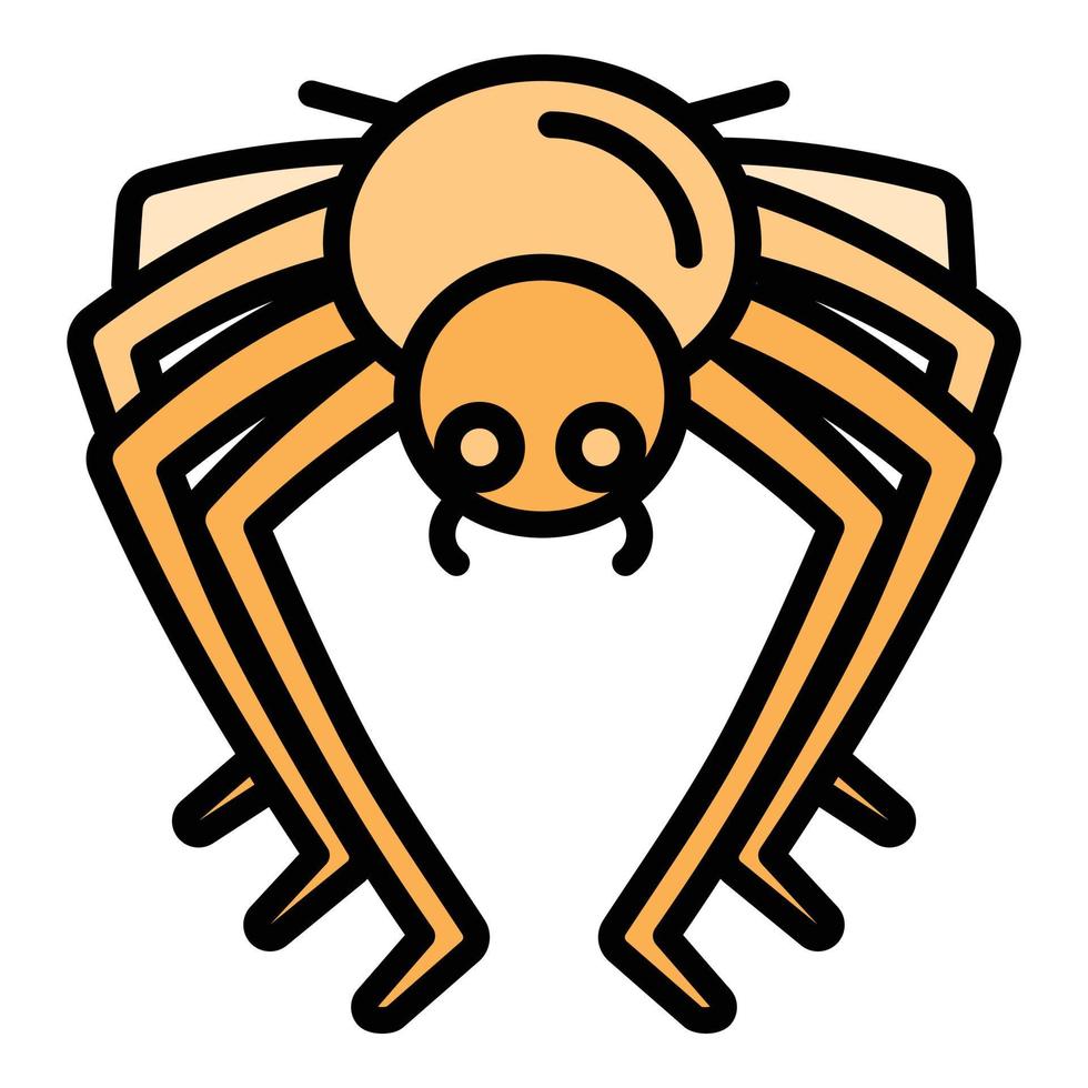 icono de araña insecto, estilo de esquema vector