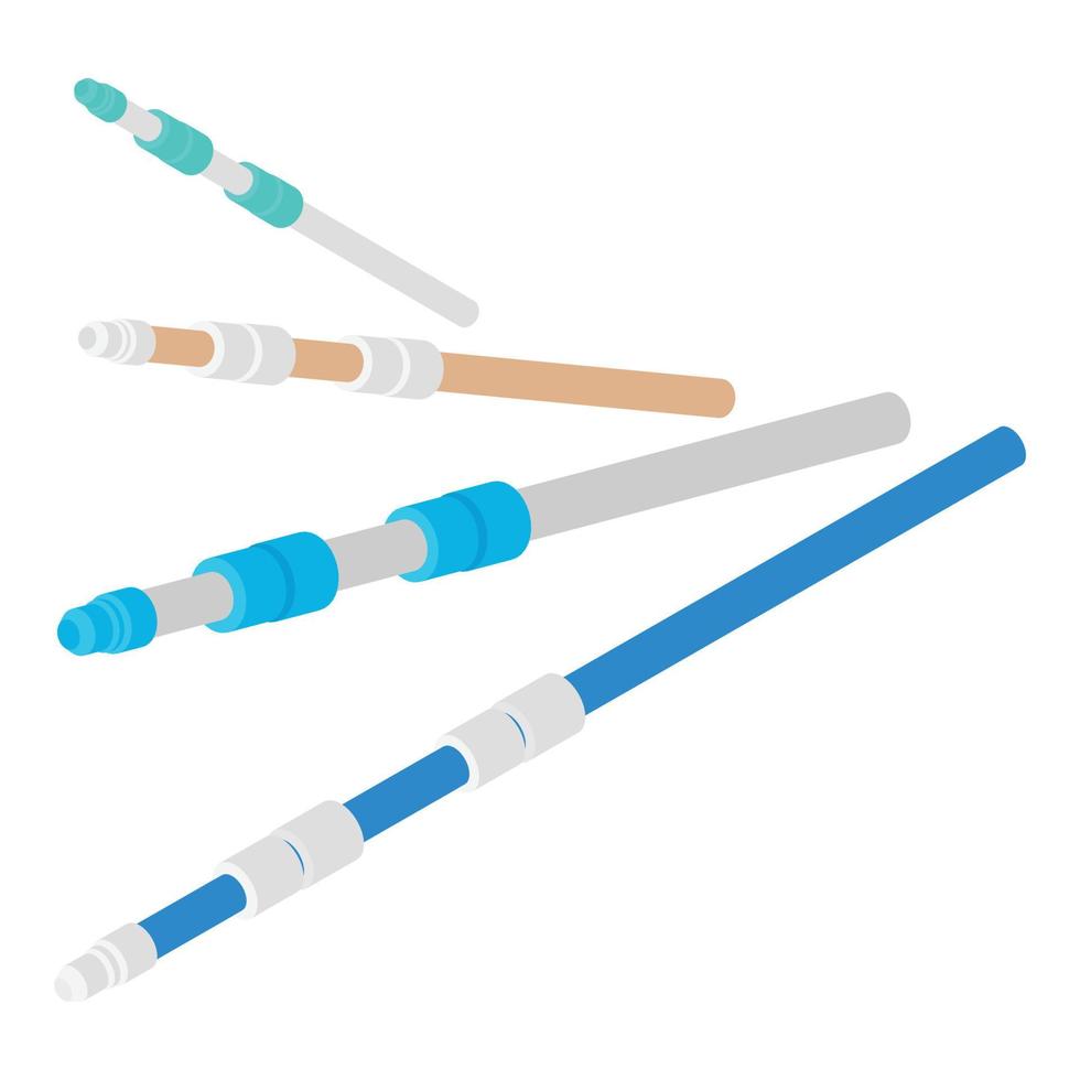 Pool stick icon, isometric style vector