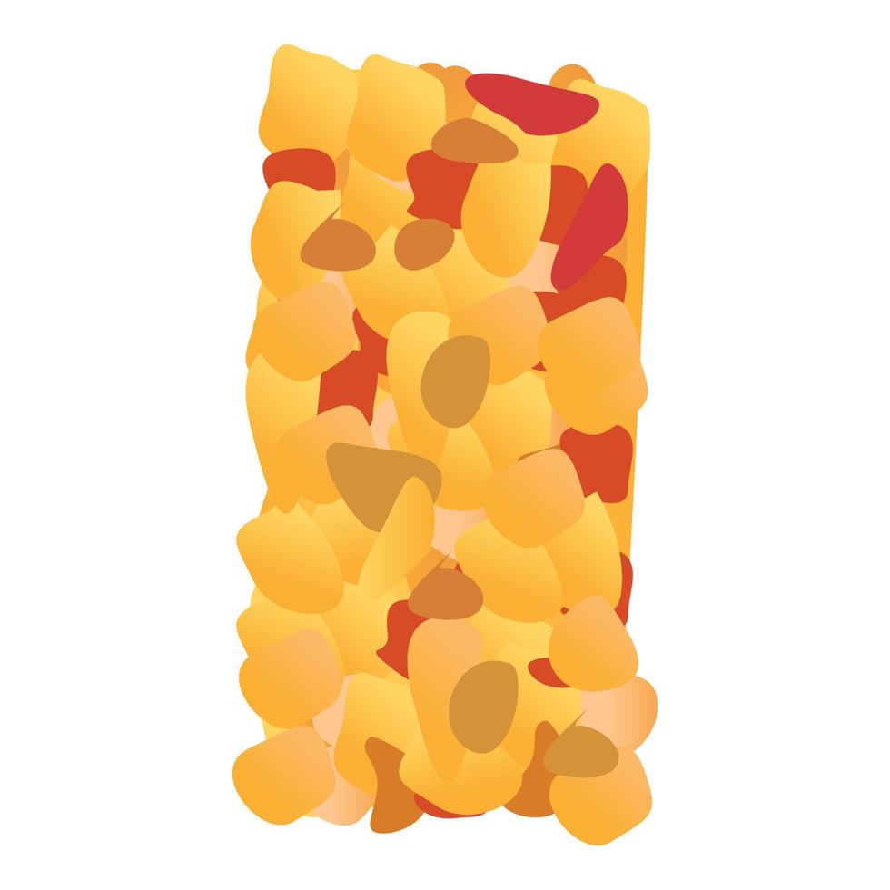 Musli cereal flakes icon, cartoon style vector