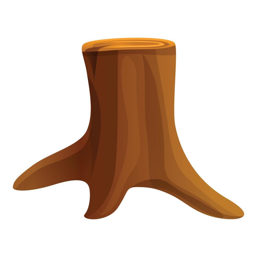 Deforestation icon, cartoon style vector