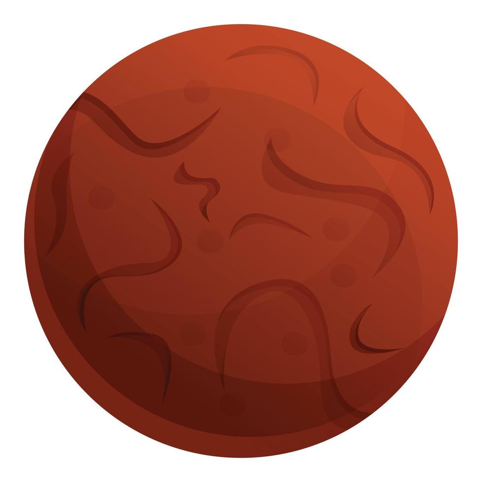 Cocoa biscuit icon, cartoon style vector