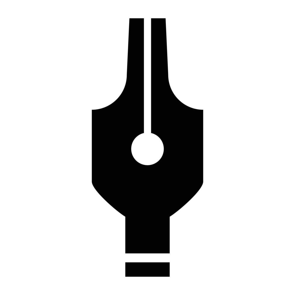 Ink pen icon, simple style vector