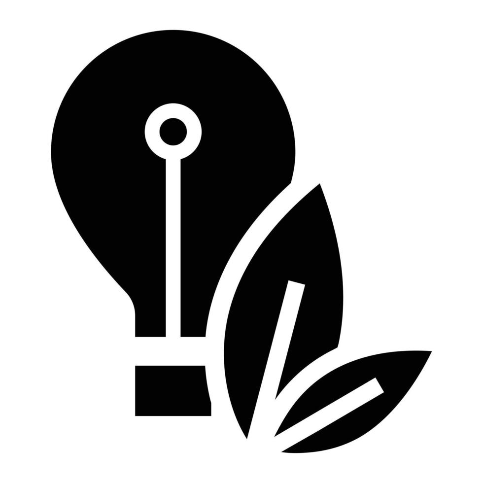 Eco bulb icon, simple style vector